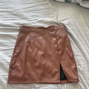 SHEIN Pink Mini Pencil Skirt with Slit